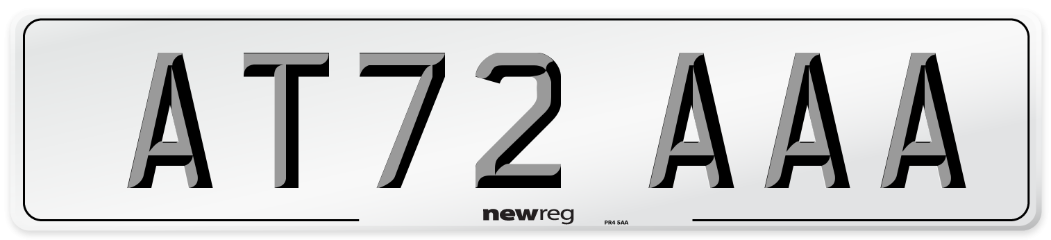 AT72 AAA Number Plate from New Reg